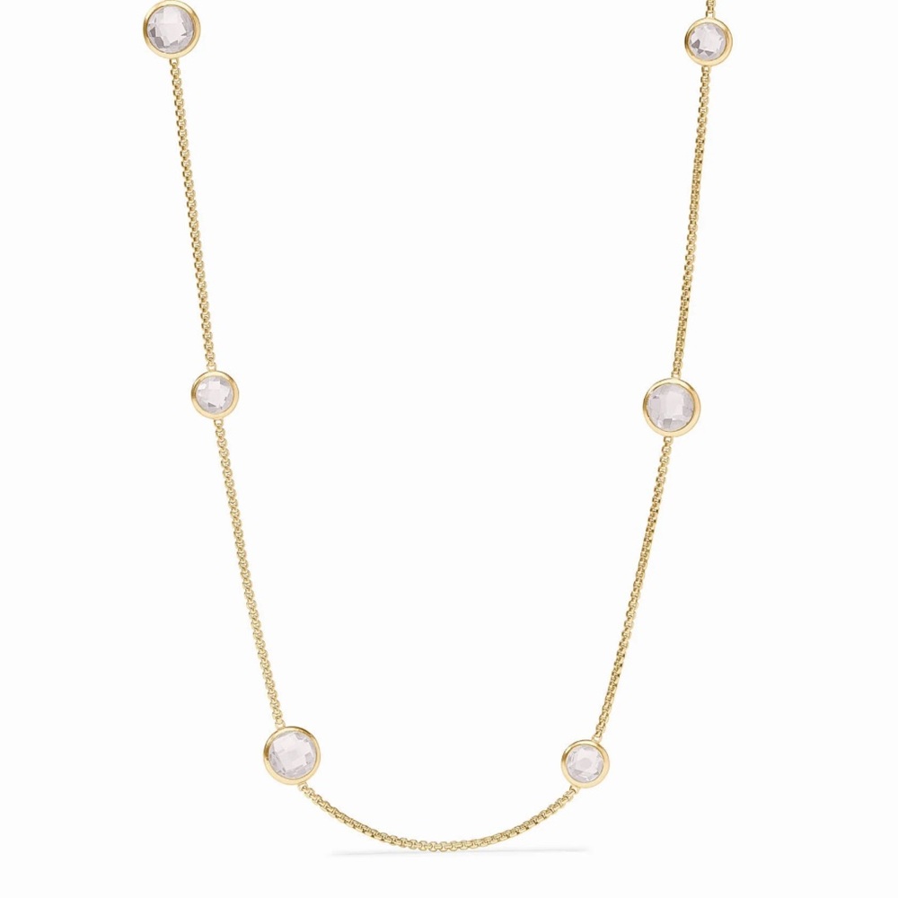 $225 Julie Vos Station Necklace clear